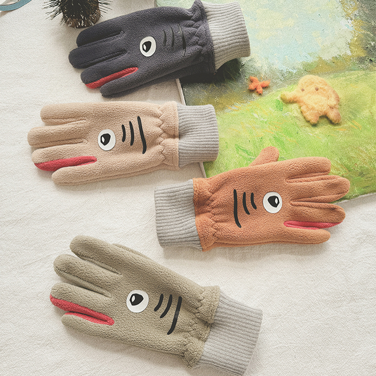 儿童手套秋冬保暖加绒骑车