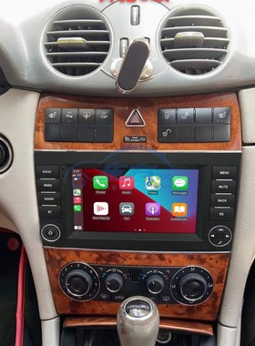 适用于奔驰W203 W209 C200K CLK240导航仪蓝牙360倒车影像carplay