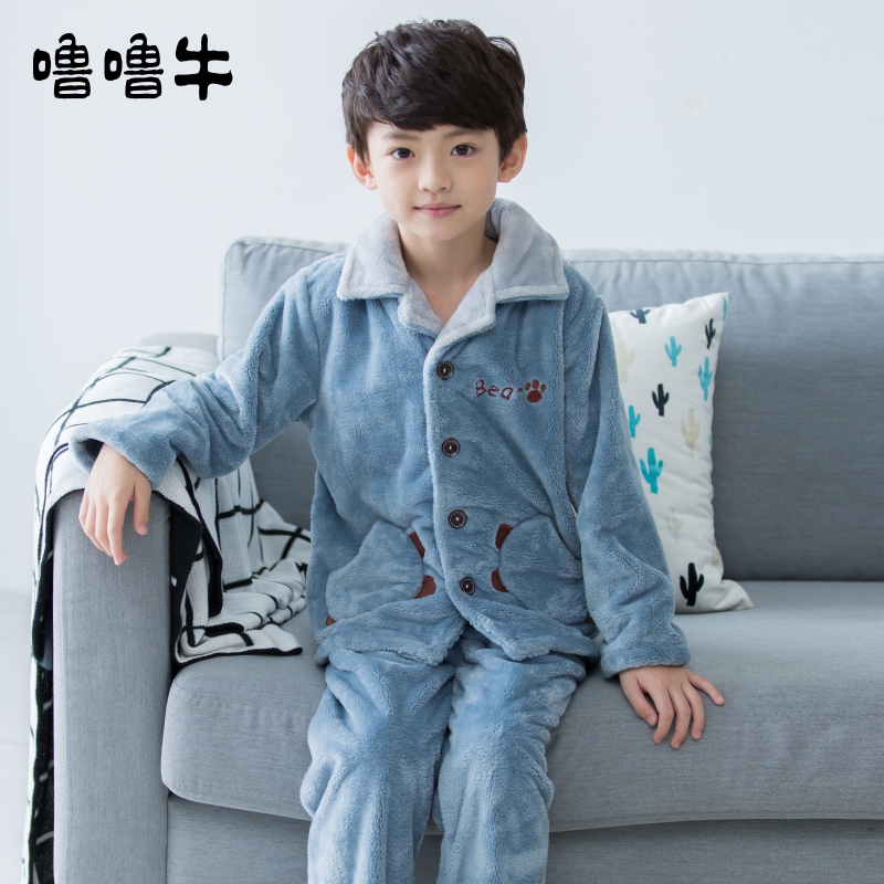 儿童睡衣潮流冬季珊瑚绒加厚款
