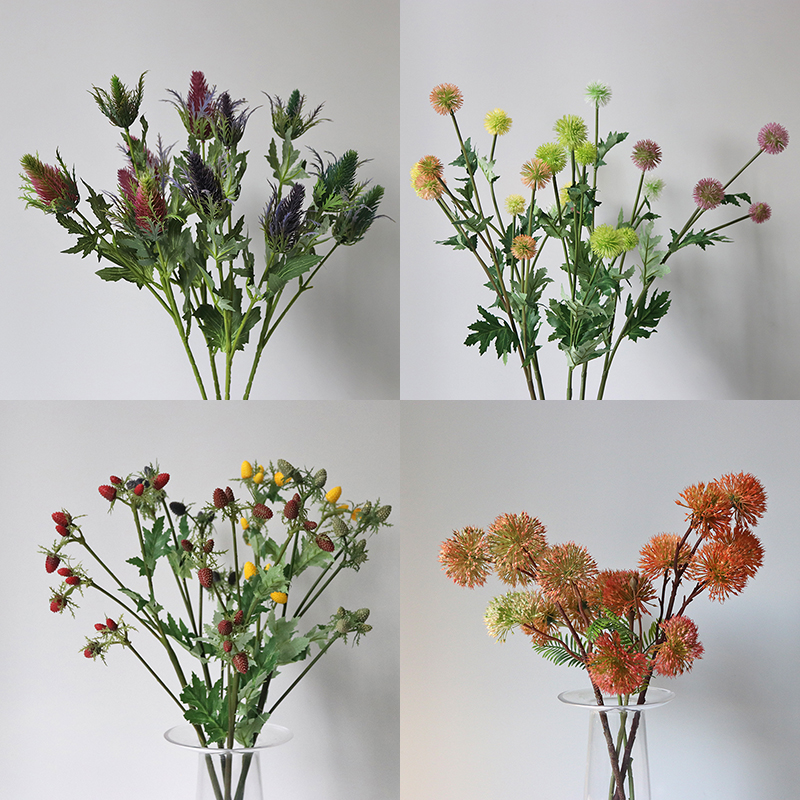 浆果刺芹桑果森林小清新仿真绿植商场装饰餐桌客厅摆件摄影手捧花