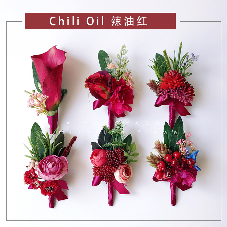 HUAHAI Flower wrist corsage Chili Oil Spicy oil red Bridesmaid Hand Flower marry dance Artificial Flowerin the Festive supplies/Gift , Wedding Themes/Props , Flower wrist  category - from Buy2taobao.com to provide professional Taobao agent buy service