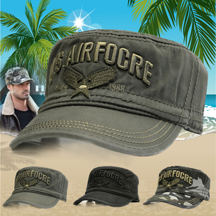 休闲户外迷彩运动帽大号太阳帽 中老年人平顶帽大码 帽子男士 春夏季