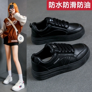 厨房防滑工作鞋女防水防油软底轻便舒适久站上班不累脚后厨厨师鞋