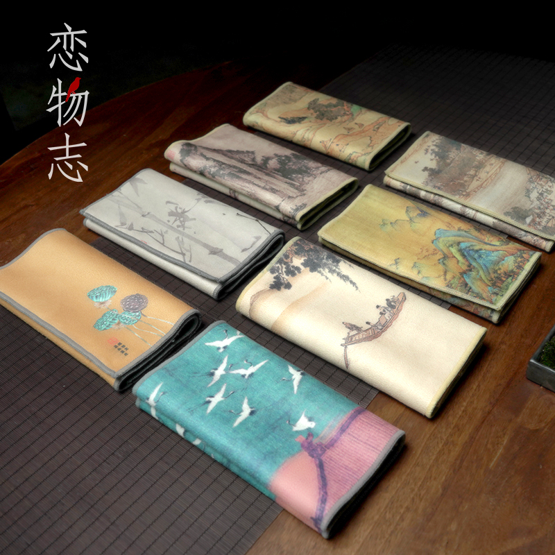 恋物志银器吸水茶巾彩印国风加厚