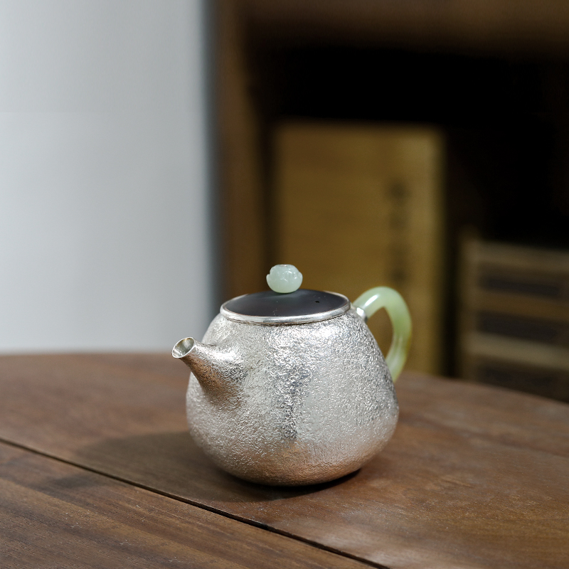 纯银999银壶纯手工泡茶壶复古