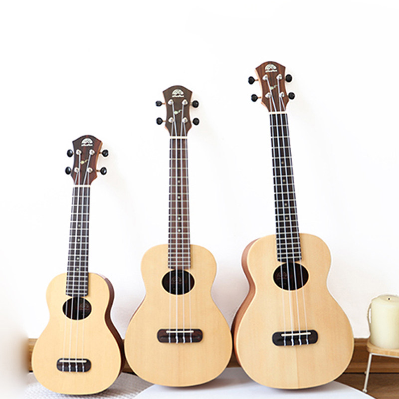 彩虹人尤克里里 初光者男女23寸桃花芯合板 面单儿童入门小吉他