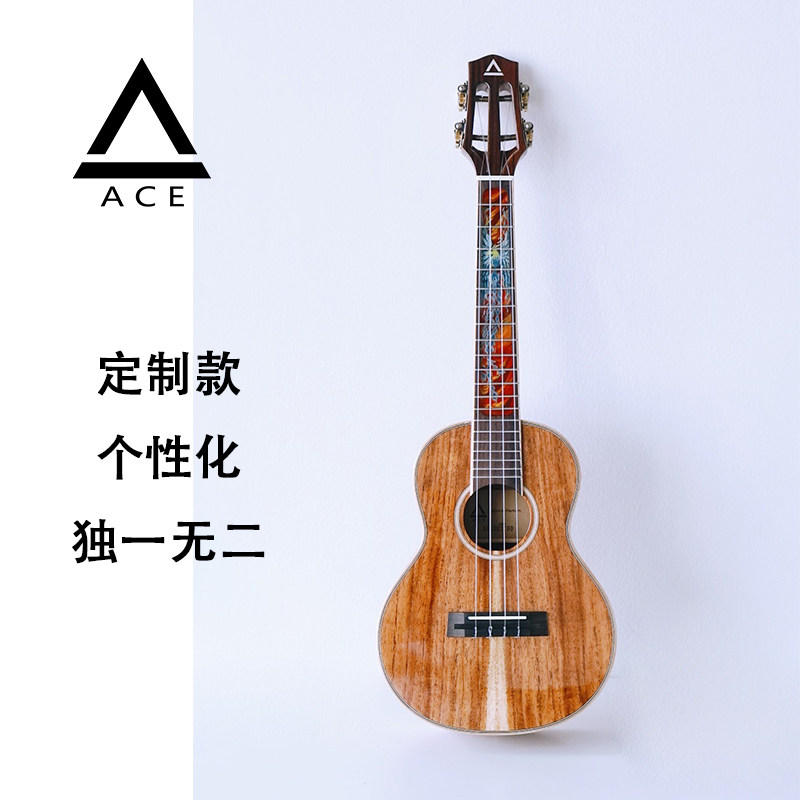 尤克里里定制款指板个性化3D立体树脂画独一无二泰国相思木全单板