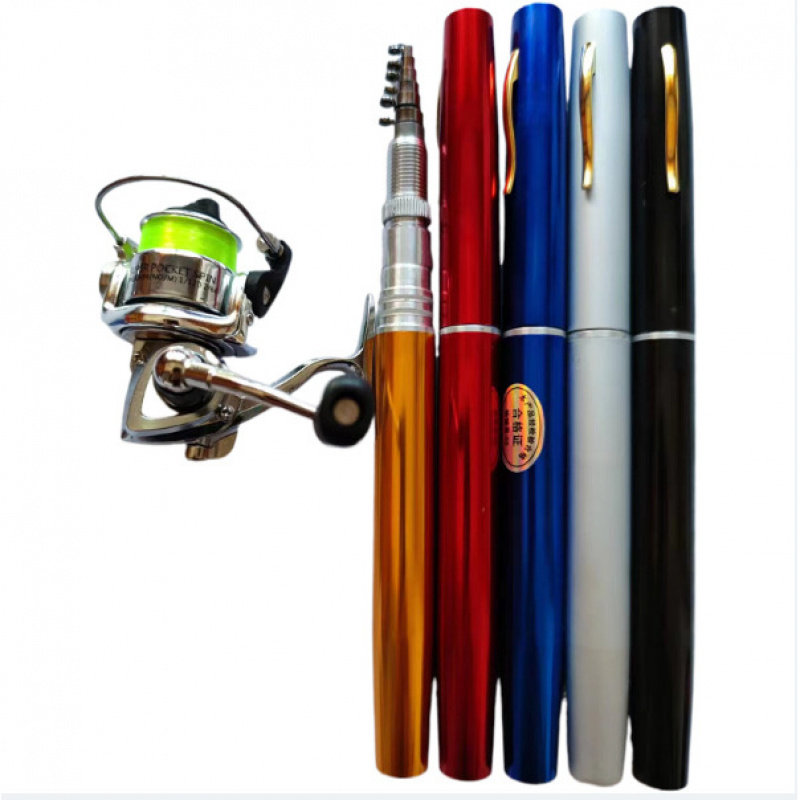 迷你100型金属纺车轮钓竿套装