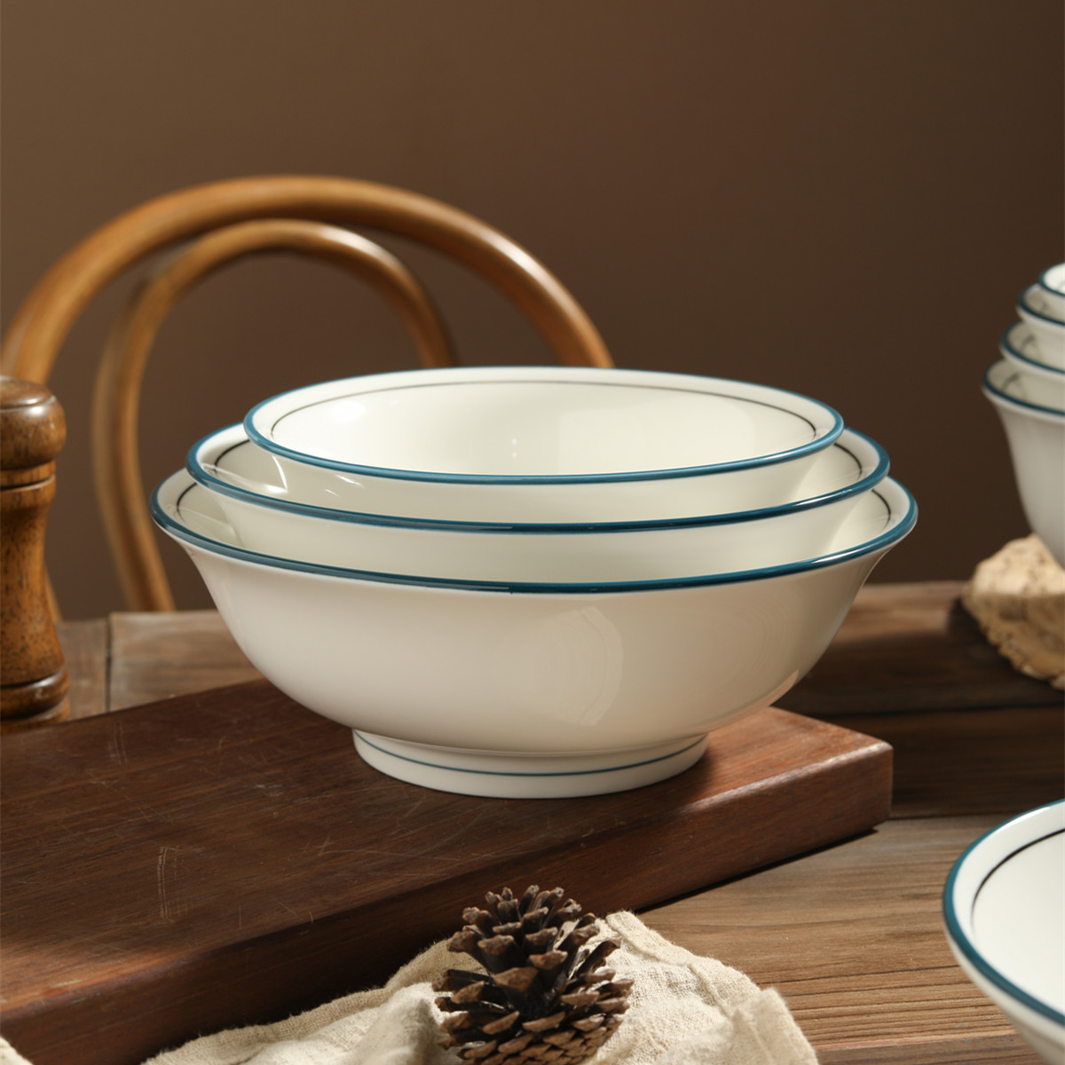 商用白色加厚无铅定制碗陶瓷简约