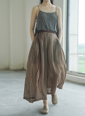 特价！原创棉麻夏季天丝棉脏染吊带 备用宽松打底吊带背心D1887