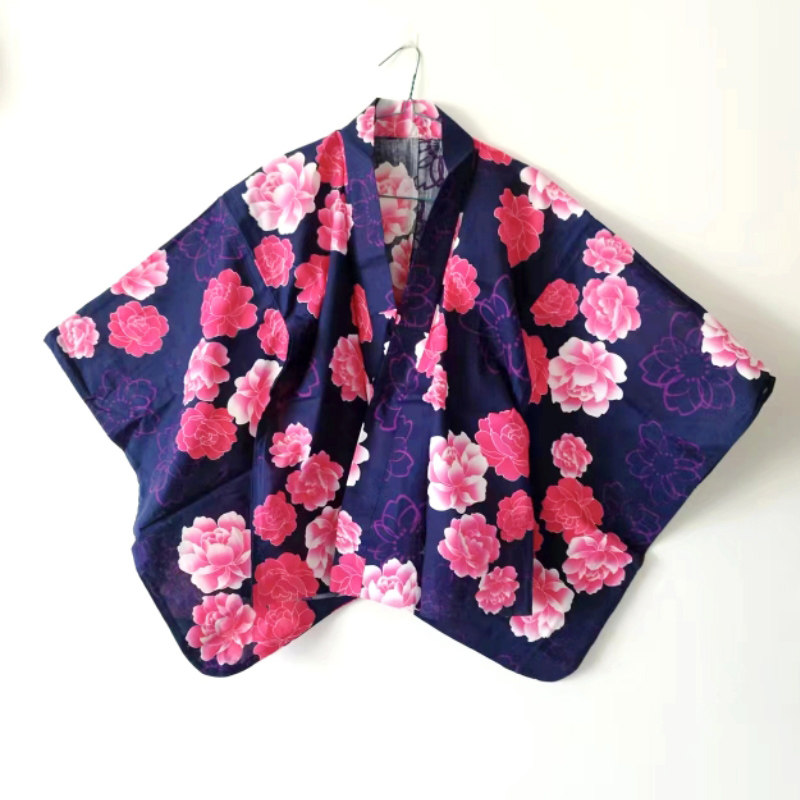 日式和风女士纯棉羽织振袖和服cos短款二次元外套日系浴衣表演服