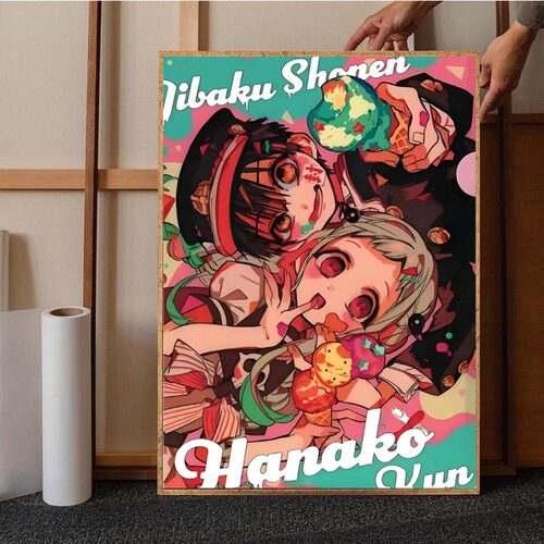 地缚少年花子君diy数字油画手工绘填涂色卡通动漫丙烯油彩装饰画