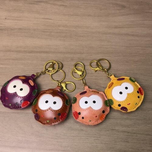 头层牛皮手工制作曲奇饼干挂件钥匙扣