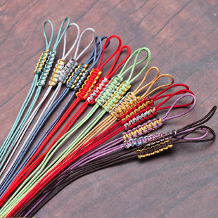 73号金银彩线平结拉环diy吊坠项链尾线钥匙扣饰品假拉圈材料装饰