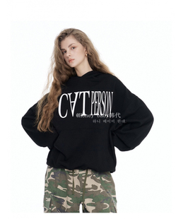 韩代潮牌ITZAVIBE 朴志晟罗渽民NCT字母圆领连帽卫衣休闲情侣款