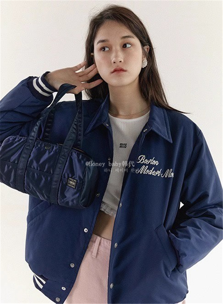 直邮正品字母刺绣棉服外套女上衣