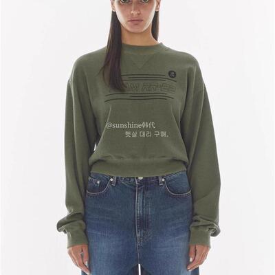 韩代潮牌字母印花卫衣男女宽松