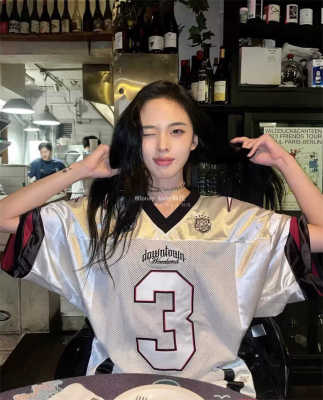 直邮正品甜酷辣妹博主短袖球衣T