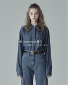 name 宋慧乔 here牛仔衬衫 韩代潮牌your 牛仔裤 套装 乔妹同款