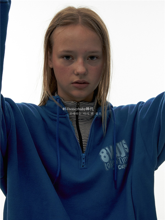 直邮正品翻领半拉链美式卫衣纯棉