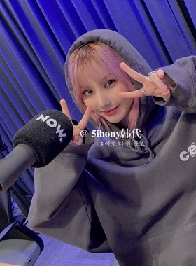 韩代潮牌CHANCECHANCE 李圣经同款cec连帽加绒卫衣男女oversize潮