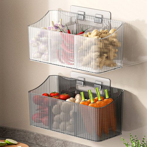厨房葱姜蒜收纳筐置物架收纳盒