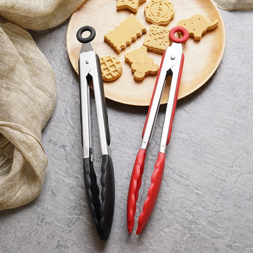 厨房硅胶耐高温菜夹烤肉工具