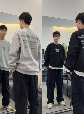 WY7303小赖家新款青少年时尚英文字母印花卫衣男大童舒适休闲上衣