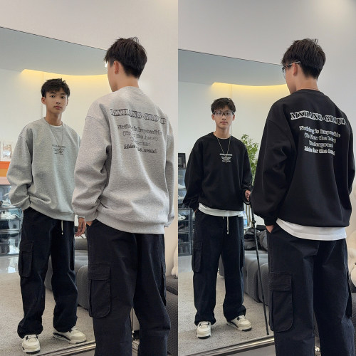 WY7303小赖家新款青少年时尚英文字母印花卫衣男大童舒适休闲上衣