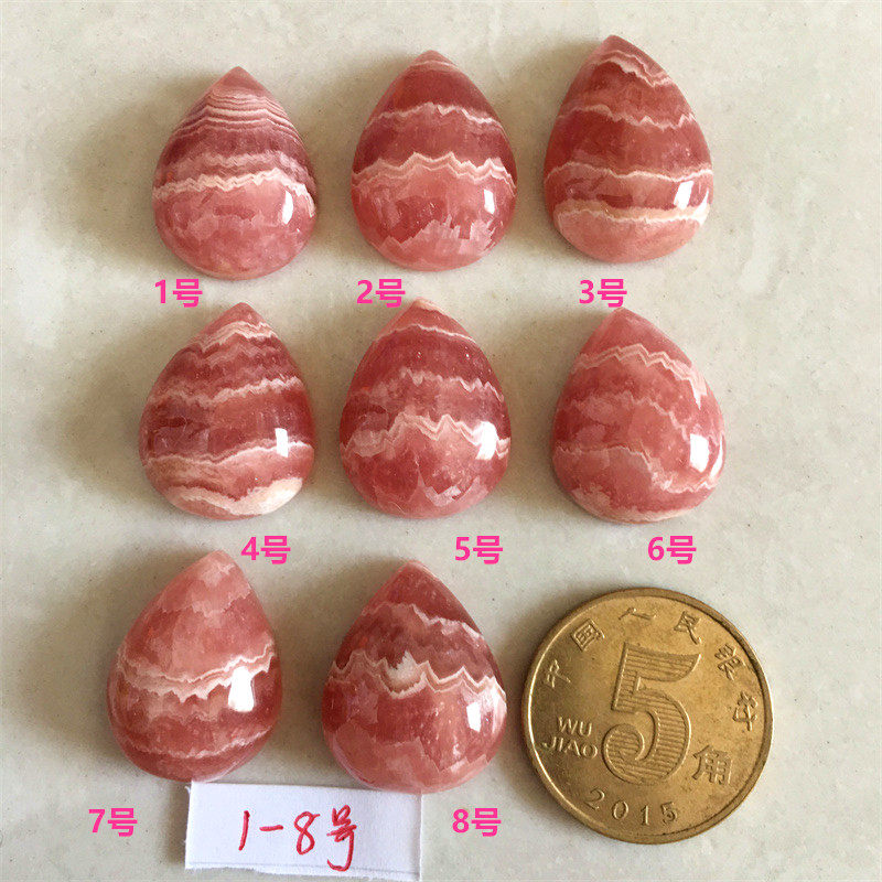 天然冰种红纹石吊坠水滴锁骨链吊坠饰品女款一物一图礼物