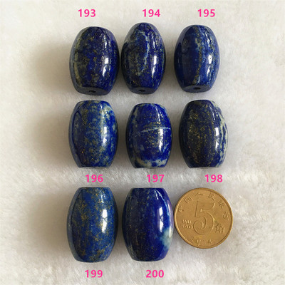 保真原矿精选级青金石散珠老型桶珠diy金刚星月菩提隔珠顶珠配饰