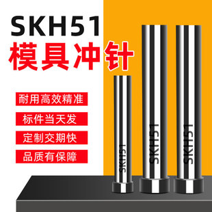 模具冲针冲头SKH51加硬T型圆柱杆五金模具冲压孔配件非标定制做