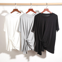 舞蹈练功服现代舞服不规则下摆舞蹈服爵士芭蕾古典舞服莫代尔上衣