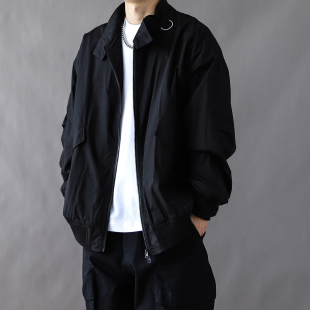 日系秋冬复古户外宽松休闲复古工装 夹克百搭外套男2026黑色棉衣