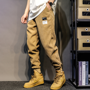 长裤 灯芯绒裤 哈伦束脚运动卫裤 潮牌宽松加绒加厚休闲裤 子男秋冬款
