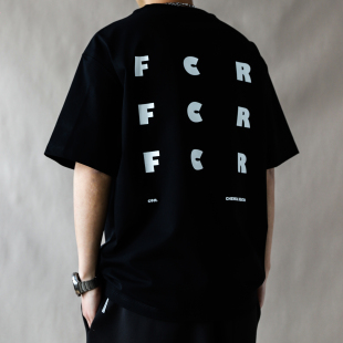 260克冰感索罗娜字母印花短袖 黑色上衣 T恤男宽松圆领重磅情侣装