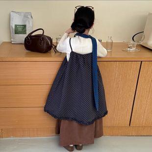 女童秋冬春款套装女孩叠穿时髦吊带裙儿童洋气打底衫森系日系长裙