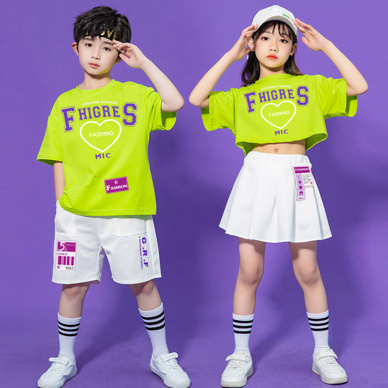 六一儿童节表演街舞幼儿园爵士舞女童男童啦啦队操合唱演出服套装