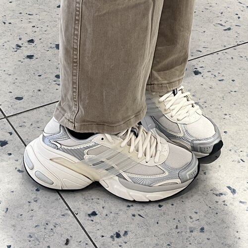 adidas originals 织物时尚简约美观潮流 低帮 老爹鞋 女款 白色