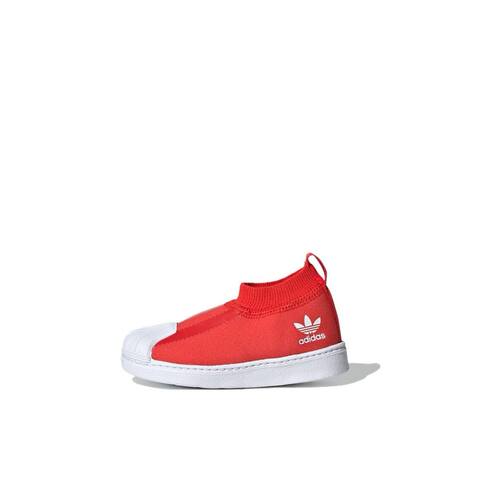 adidas originals SUPERSTAR 360 Sock 休闲低帮板鞋红色婴幼童
