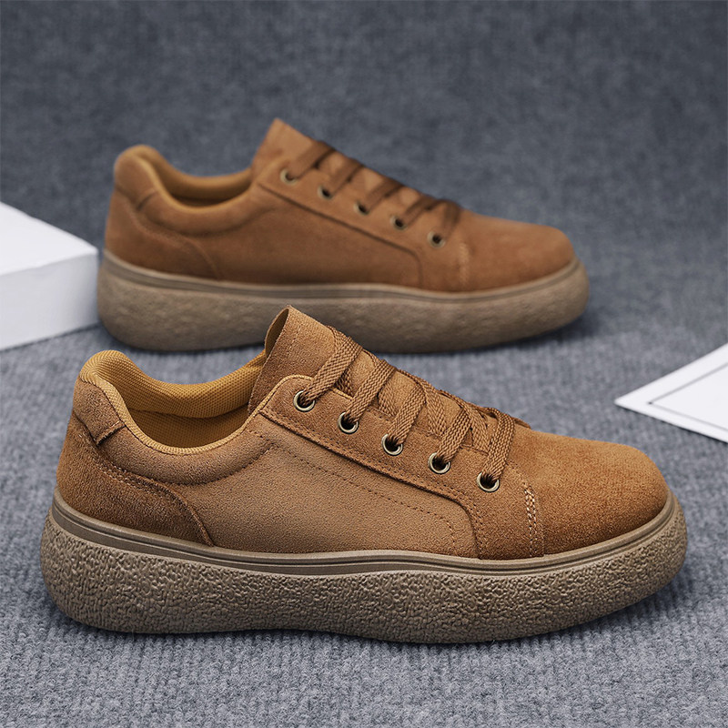 男鞋春季百搭休闲板鞋男士翻毛皮鞋休闲运动软底增高上班工作潮鞋,流行男鞋,单鞋,淘宝优惠券,粉丝福利购,淘宝优惠卷