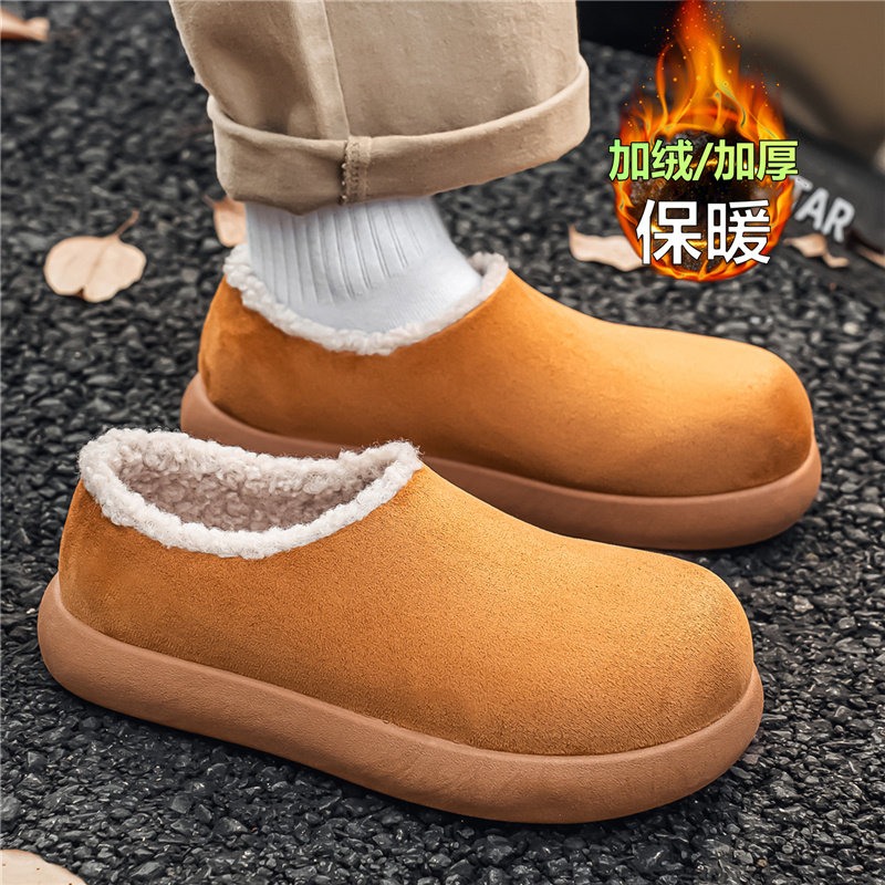 勃肯鞋男冬季加绒保暖棉鞋男士一脚蹬防滑运动休闲软底复古豆豆鞋,流行男鞋,单鞋,淘宝优惠券,粉丝福利购,淘宝优惠卷