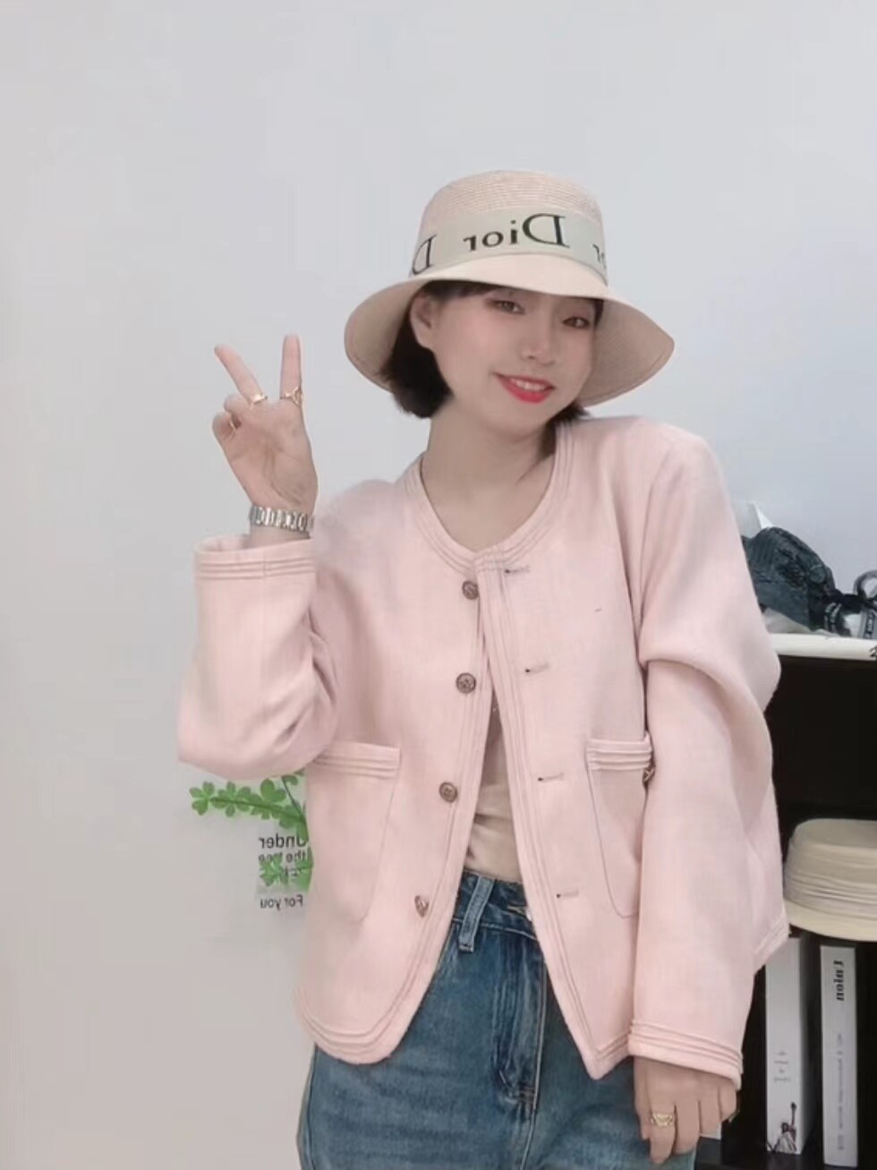 现货LEIRAGO韩国东大门2025春季新款小香风金属单排扣外套上衣女