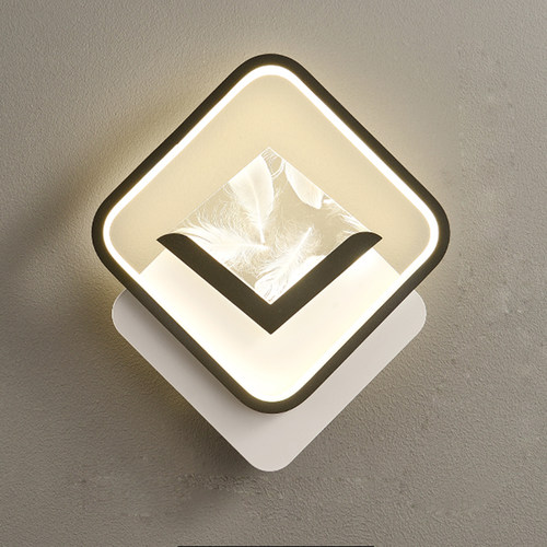 床头墙壁现代简约创意羽毛壁灯