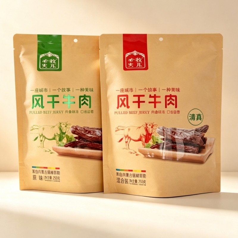 风干牛肉内蒙古特产原味混合装250g袋装休闲零食