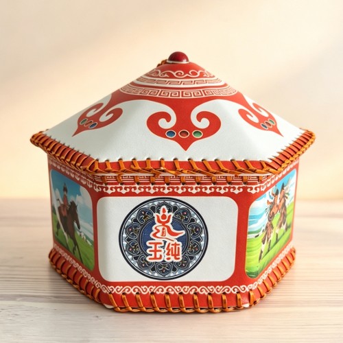 玉纯蒙古包造型手工奶糖礼盒