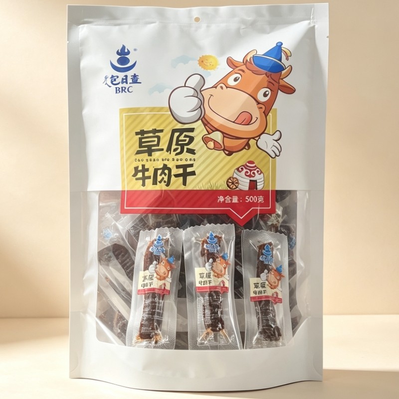 包日查草原牛肉干500g袋装休闲零食手撕牛肉条