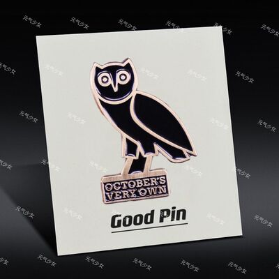 OVO猫头鹰金属胸针可爱呆萌