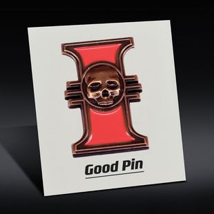 Warhammer战锤40K金属胸针帝国审判官骷髅头徽章游戏配饰书包别针