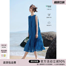 背心连衣裙女夏显瘦海边度假裙 博主同款 XWI欣未莱赛尔天丝无袖